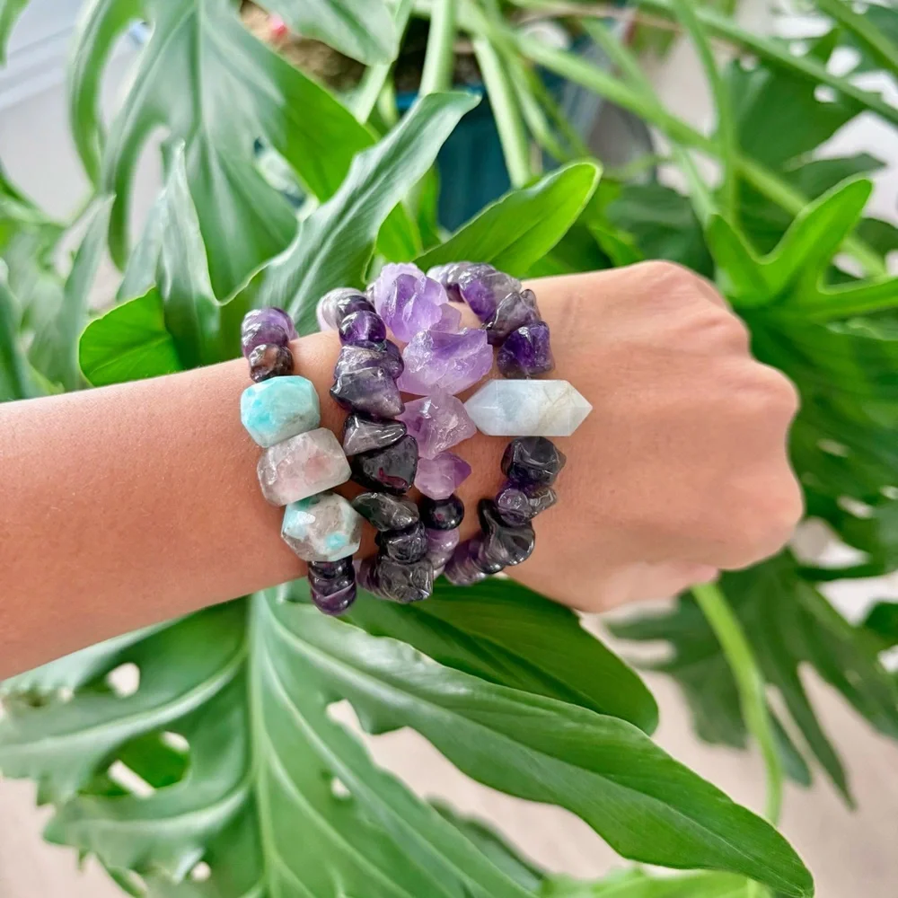 Amethyst & Aquamarine Bracelet (one)